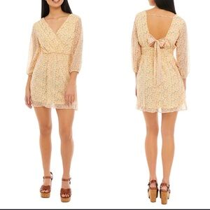 Floral Bell Sleeve Tunic Dress